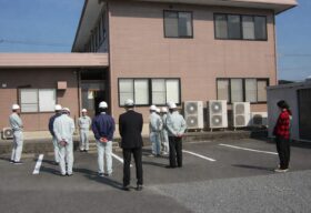 防災訓練　社長挨拶